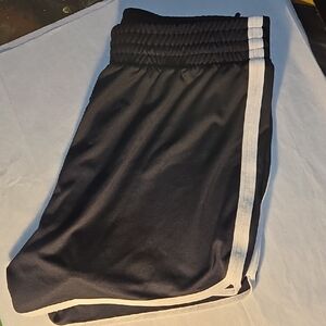 ZELOS Womwns Black Joggers with White Stripes